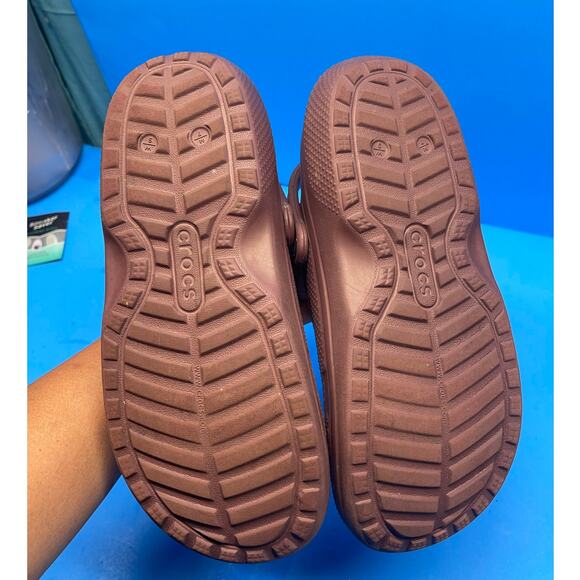Crocs Unisex Maroon Cozy Soft Classic Fleece Lined Cushion Clogs Sandals W 9 M7 - Picture 6 of 6